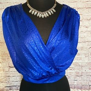 Large - Royal Blue Blouse